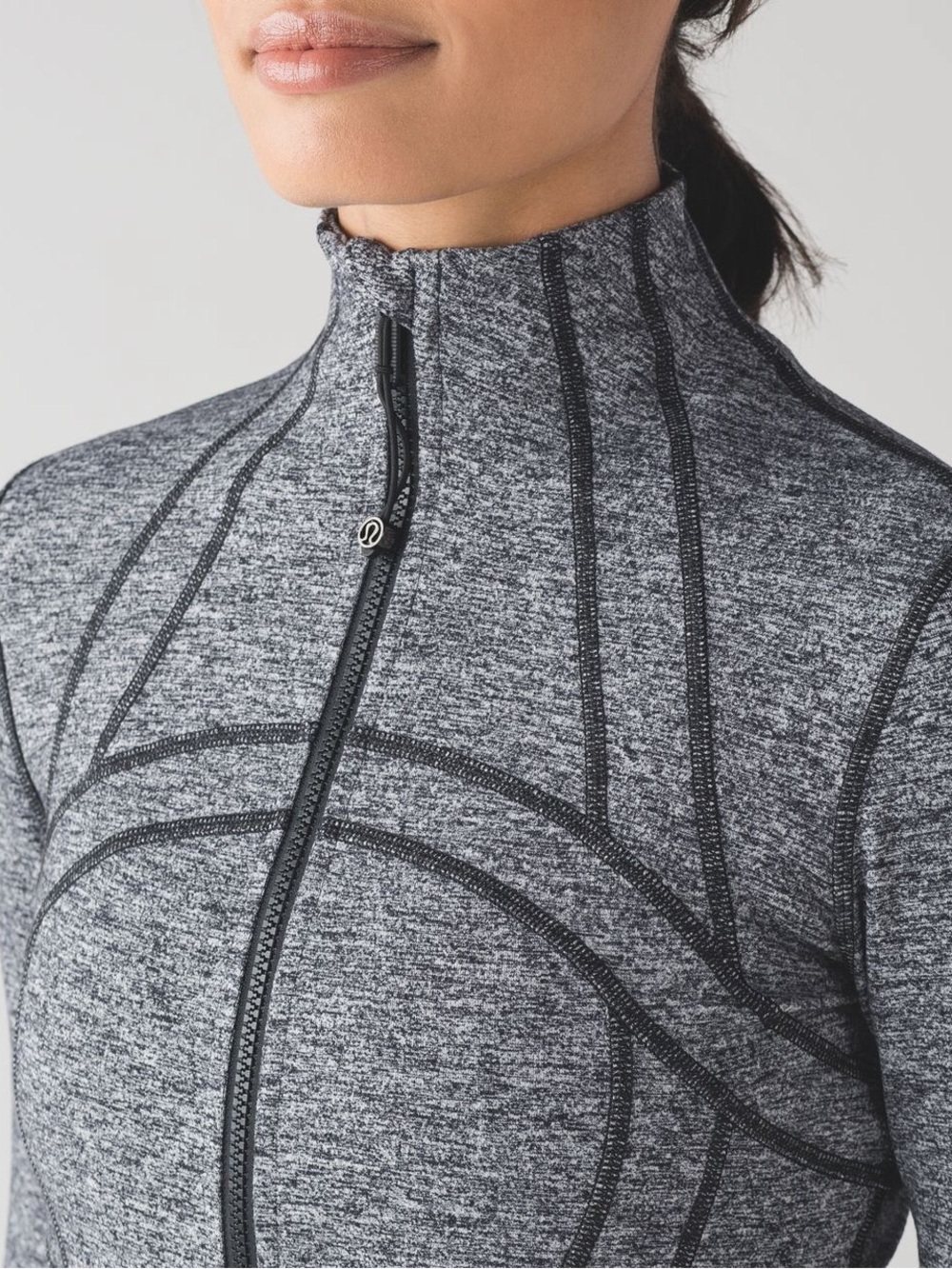 Lululemon Define Jacket Heathered Black sz 8